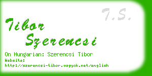 tibor szerencsi business card